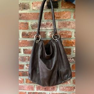 Top quality Leather hobo handbag - color is brown & beautiful!